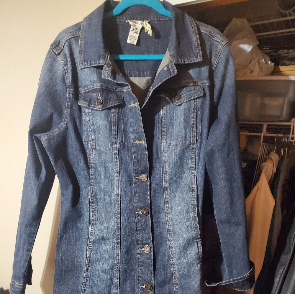 Indigo Rein Long Denim Coat/ Jacket